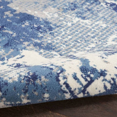 Nourison Modern Abstract Rectangle Area Rug Grafix Navy Blue GRF38 Made In Turkey