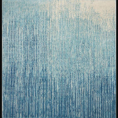 Nourison Modern Abstract Rectangle Area Rug Passion Navy Light Blue PSN09 Made In Turkey