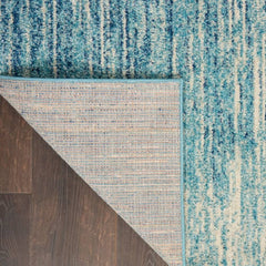 Nourison Modern Abstract Rectangle Area Rug Passion Navy Light Blue PSN09 Made In Turkey