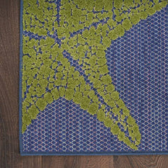 Nourison Modern Nature Rectangle Area Rug Aloha Blue ALH28 Made In Turkey