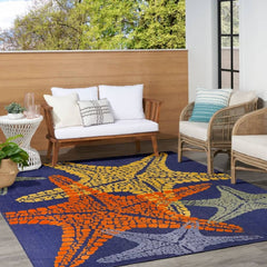 Nourison Modern Nature Rectangle Area Rug Aloha Blue ALH28 Made In Turkey