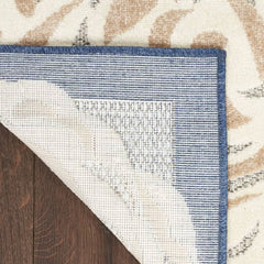 Nourison Stylish Floral Rectangle Area Rug Aloha Blue ALH32 Made In Turkey