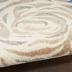 Nourison Stylish Floral Rectangle Area Rug Aloha Blue ALH32 Made In Turkey