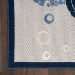 Nourison Trendy Animals Rectangle Area Rug Aloha Navy Blue ALH27 Made In Turkey