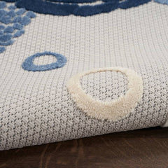 Nourison Trendy Animals Rectangle Area Rug Aloha Navy Blue ALH27 Made In Turkey