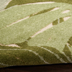 Nourison Tropical Nature Rectangle Area Rug Aloha Ivory Green ALH40 Made In Turkey
