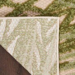 Nourison Tropical Nature Rectangle Area Rug Aloha Ivory Green ALH41 Made In Turkey