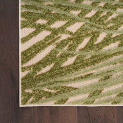 Nourison Tropical Nature Rectangle Area Rug Aloha Ivory Green ALH41 Made In Turkey