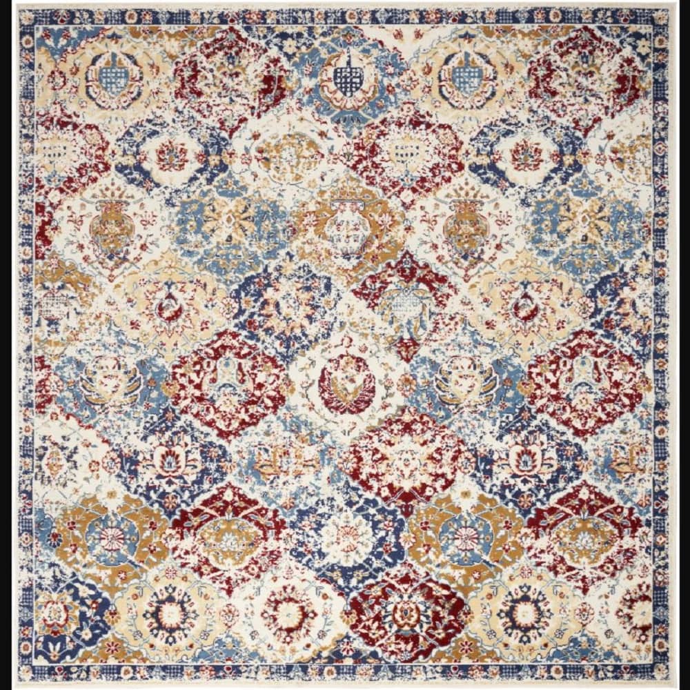 Nourison Vintage Persian Rectangle Area Rug Grafix Blue Multicolor GRF31 Made In Turkey