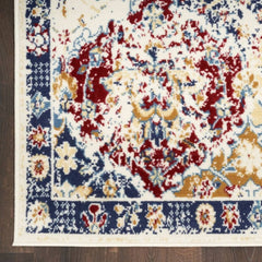 Nourison Vintage Persian Rectangle Area Rug Grafix Blue Multicolor GRF31 Made In Turkey