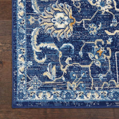 Nourison Vintage Persian Rectangle Area Rug Grafix Navy GRF24 Made In Turkey