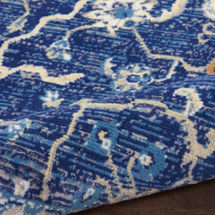 Nourison Vintage Persian Rectangle Area Rug Grafix Navy GRF24 Made In Turkey
