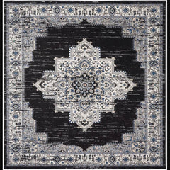 Nourison Vintage Persian Rectangle Area Rug Passion Black Ivory PSN03 Made In Turkey