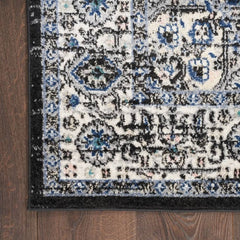 Nourison Vintage Persian Rectangle Area Rug Passion Black Ivory PSN03 Made In Turkey