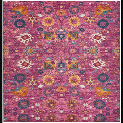 Nourison Bohemian Floral Rectangle Area Rug Passion Fuchsia PSN01 Made In Turkey