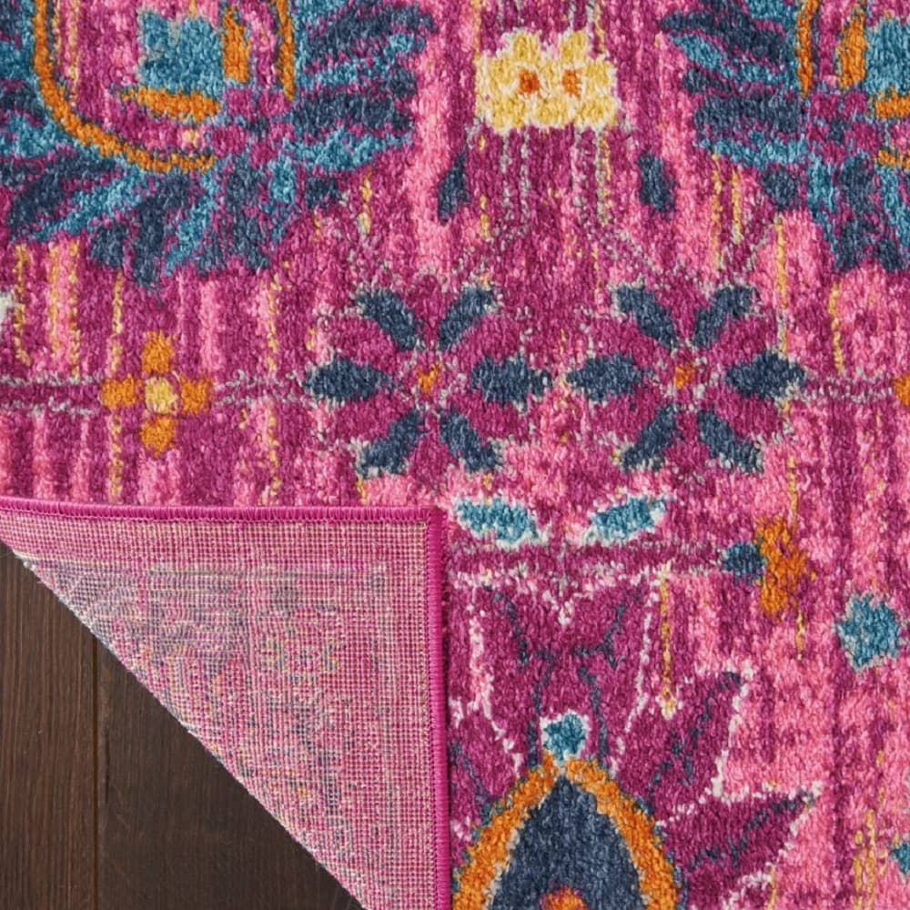 Nourison Bohemian Floral Rectangle Area Rug Passion Fuchsia PSN01 Made In Turkey