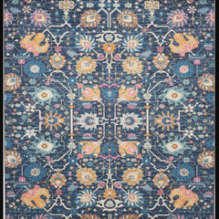 Nourison Bohemian Floral Rectangle Area Rug Passion Navy PSN01 Made In Turkey