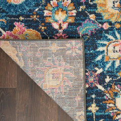 Nourison Bohemian Floral Rectangle Area Rug Passion Navy PSN01 Made In Turkey