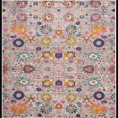 Nourison Bohemian Floral Rectangle Area Rug Passion Sliver PSN01 Made In Turkey