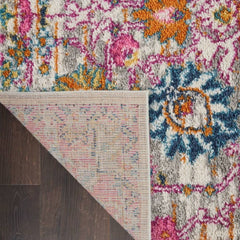 Nourison Bohemian Floral Rectangle Area Rug Passion Sliver PSN01 Made In Turkey