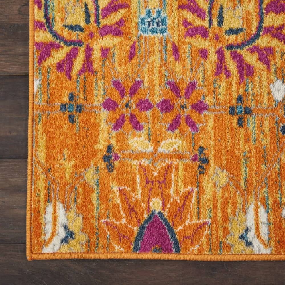 Nourison Bohemian Floral Rectangle Area Rug Passion Sunburst PSN01 Made In Turkey
