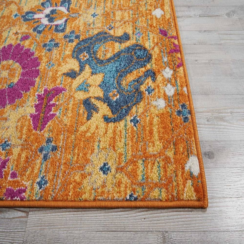 Nourison Bohemian Floral Rectangle Area Rug Passion Sunburst PSN01 Made In Turkey