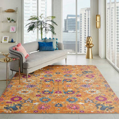 Nourison Bohemian Floral Rectangle Area Rug Passion Sunburst PSN01 Made In Turkey