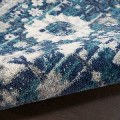 Nourison Bohemian Floral Rectangle Area Rug Passion Surf PSN01 Made In Turkey