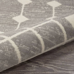 Nourison Bohemian Moroccan Rectangle Area Rug Grafix Grey GRF37 Made In Turkey