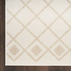 Nourison Bohemian Moroccan Rectangle Area Rug Grafix Ivory Beige GRF37 Made In Turkey