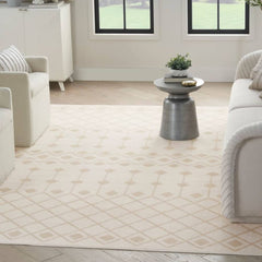 Nourison Bohemian Moroccan Rectangle Area Rug Grafix Ivory Beige GRF37 Made In Turkey