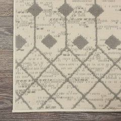 Nourison Bohemian Moroccan Rectangle Area Rug Grafix Ivory Grey GRF37 Made In Turkey