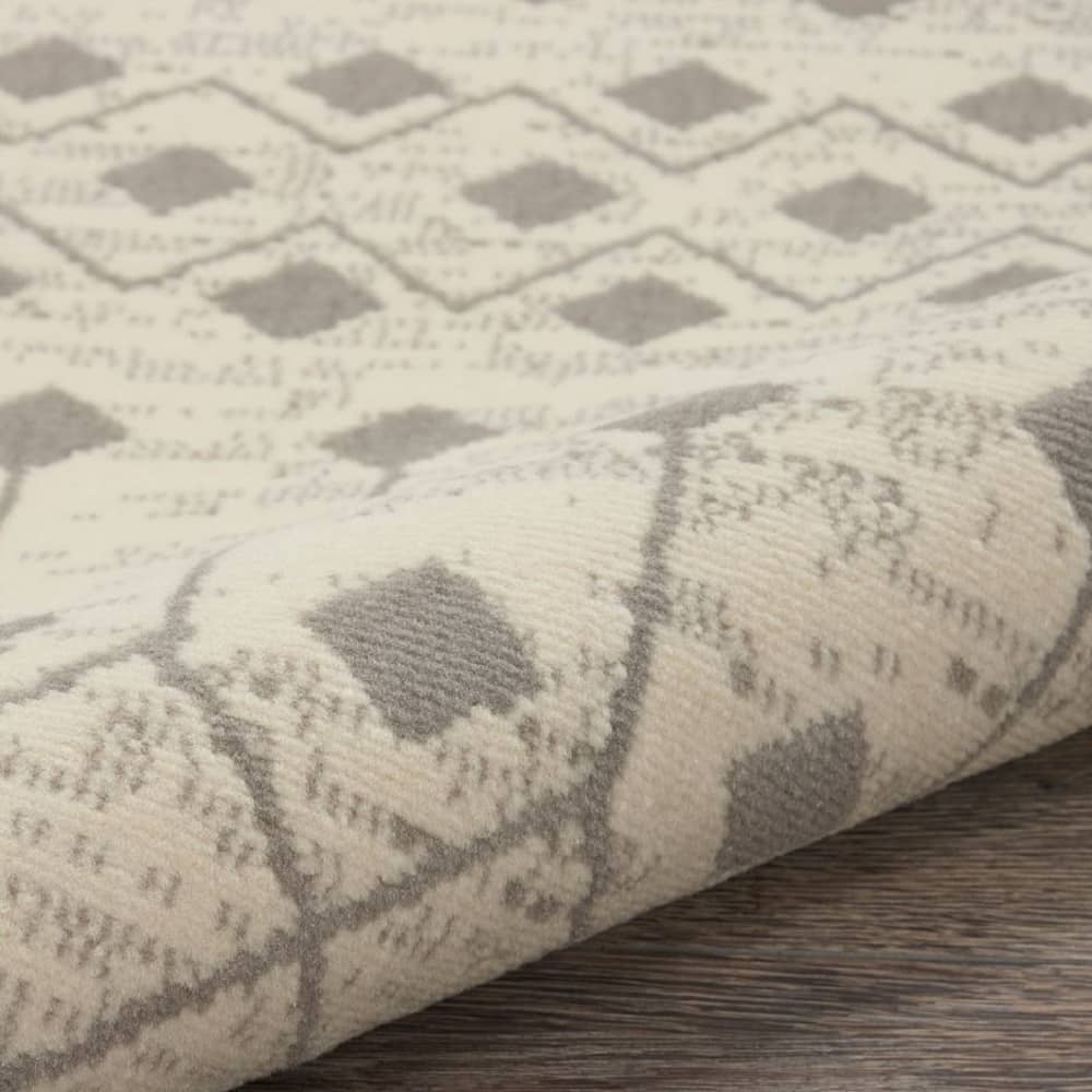 Nourison Bohemian Moroccan Rectangle Area Rug Grafix Ivory Grey GRF37 Made In Turkey