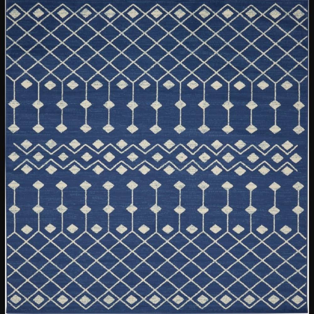 Nourison Bohemian Moroccan Rectangle Area Rug Grafix Navy GRF37 Made In Turkey