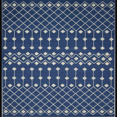Nourison Bohemian Moroccan Rectangle Area Rug Grafix Navy GRF37 Made In Turkey