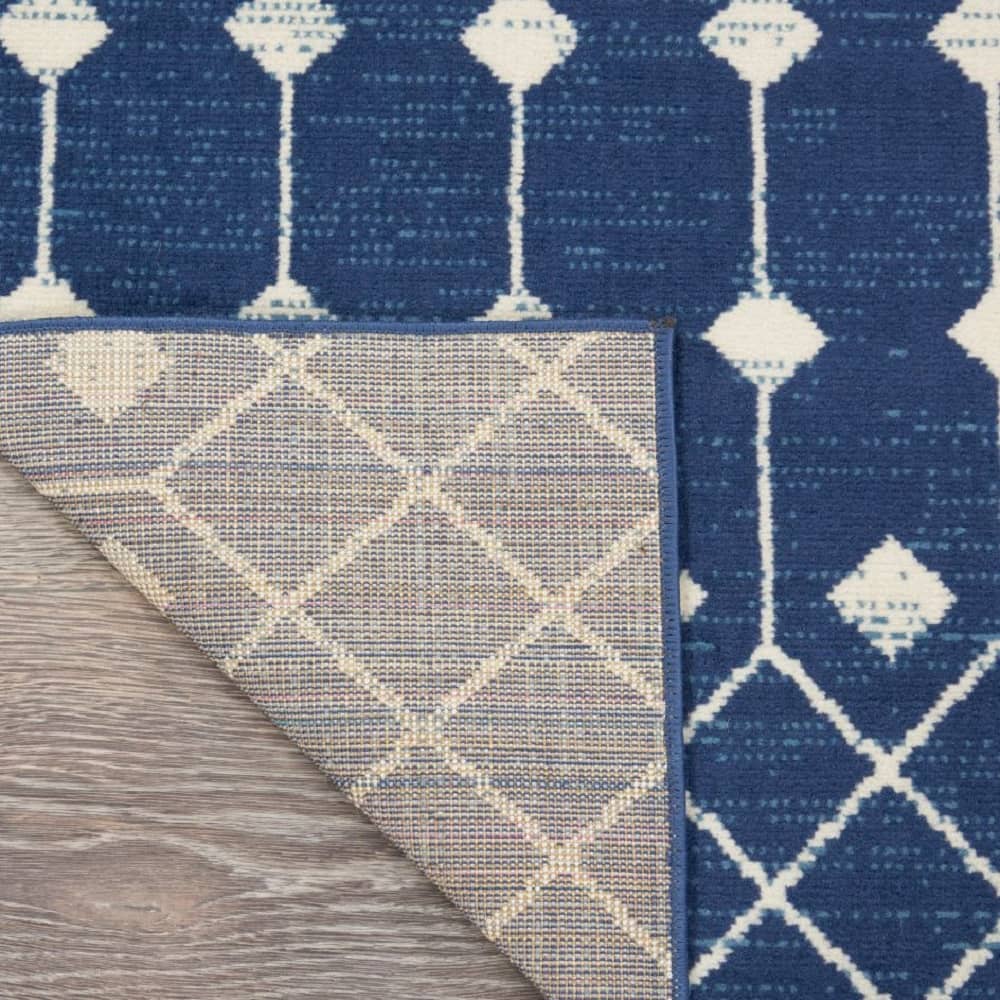 Nourison Bohemian Moroccan Rectangle Area Rug Grafix Navy GRF37 Made In Turkey
