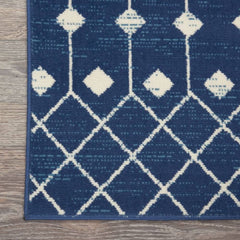Nourison Bohemian Moroccan Rectangle Area Rug Grafix Navy GRF37 Made In Turkey