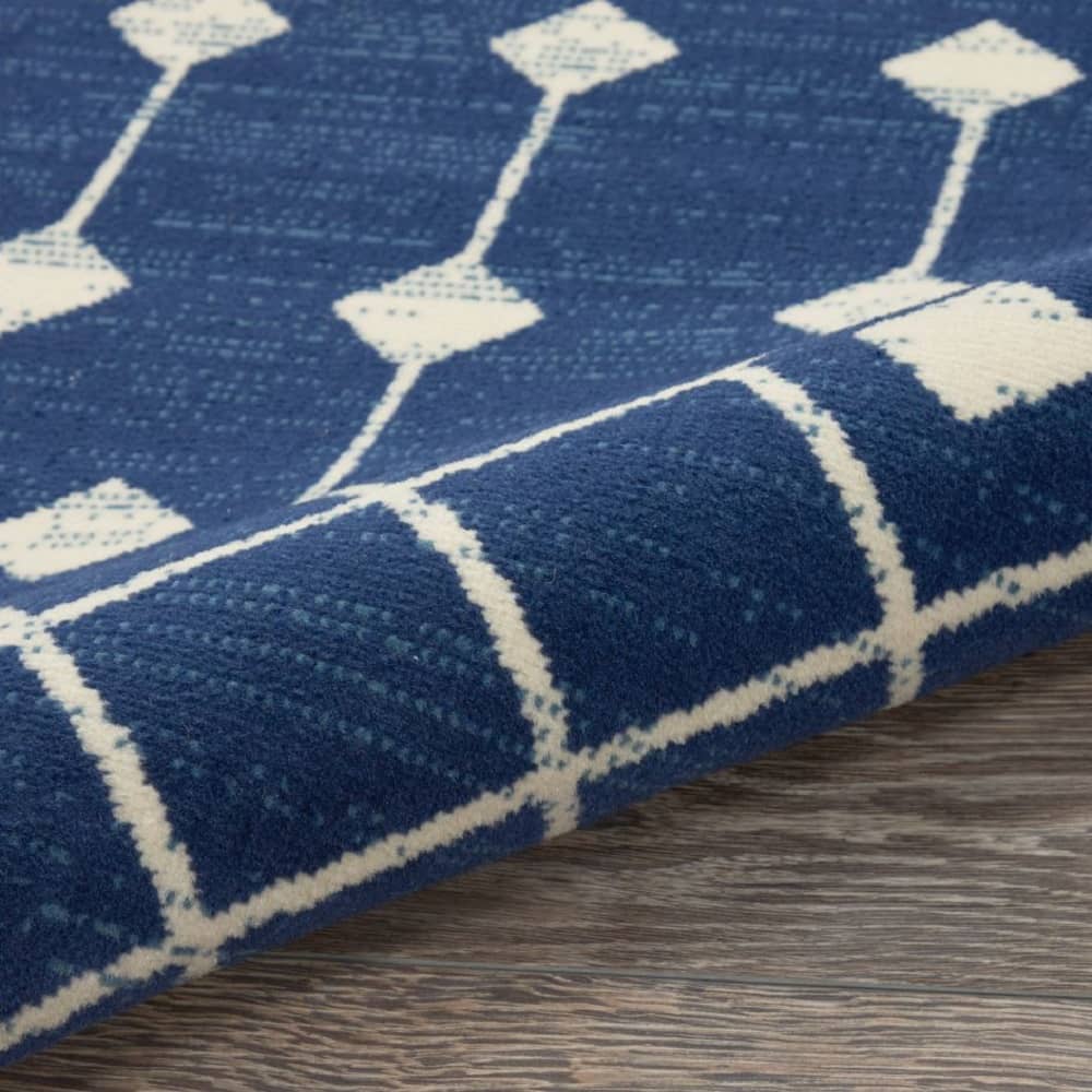 Nourison Bohemian Moroccan Rectangle Area Rug Grafix Navy GRF37 Made In Turkey