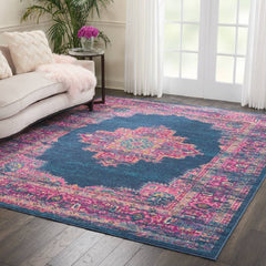 Nourison Bohemian Persian Rectangle Area Rug Passion Blue PSN03 Made In Turkey