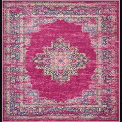 Nourison Bohemian Persian Rectangle Area Rug Passion Fuchsia PSN03 Made In Turkey