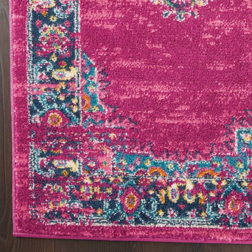 Nourison Bohemian Persian Rectangle Area Rug Passion Fuchsia PSN03 Made In Turkey