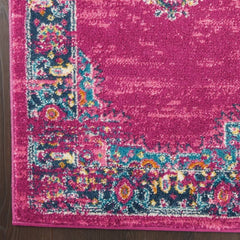 Nourison Bohemian Persian Rectangle Area Rug Passion Fuchsia PSN03 Made In Turkey