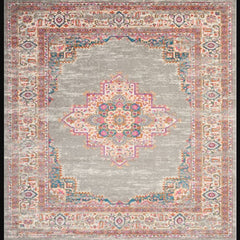 Nourison Bohemian Persian Rectangle Area Rug Passion Grey PSN03 Made In Turkey