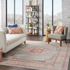Nourison Bohemian Persian Rectangle Area Rug Passion Grey PSN03 Made In Turkey