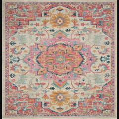 Nourison Bohemian Persian Rectangle Area Rug Passion Ivory Pink PSN25 Made In Turkey