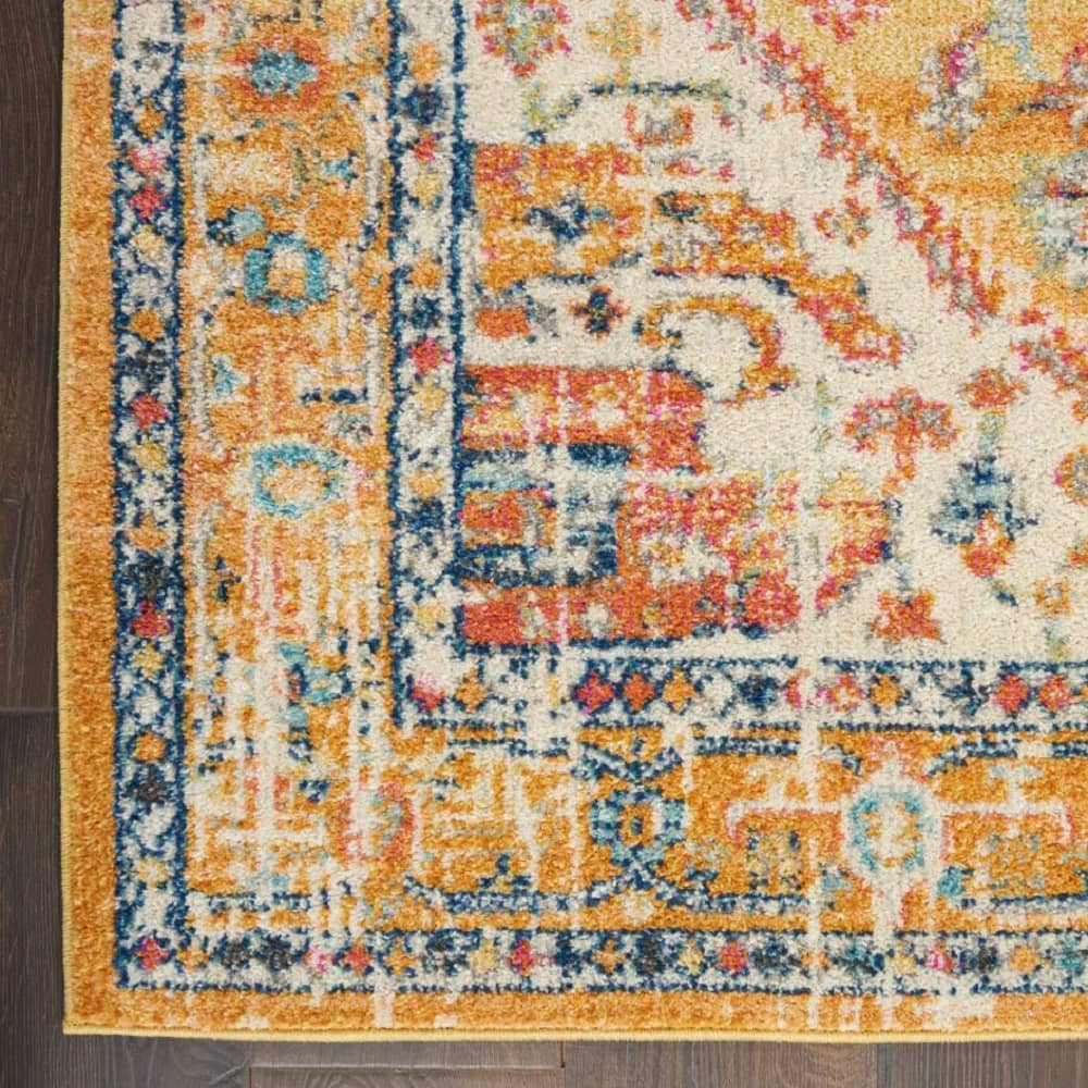 Nourison Bohemian Persian Rectangle Area Rug Passion Ivory Yellow PSN23 Made In Turkey