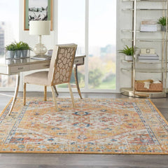 Nourison Bohemian Persian Rectangle Area Rug Passion Ivory Yellow PSN23 Made In Turkey