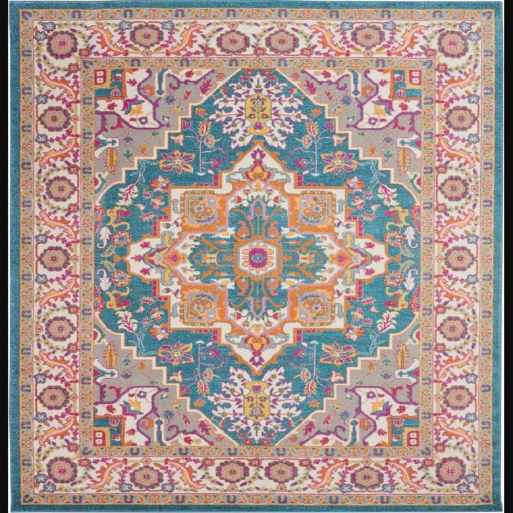 Nourison Bohemian Persian Rectangle Area Rug Passion Blue PSN20 Made In Turkey