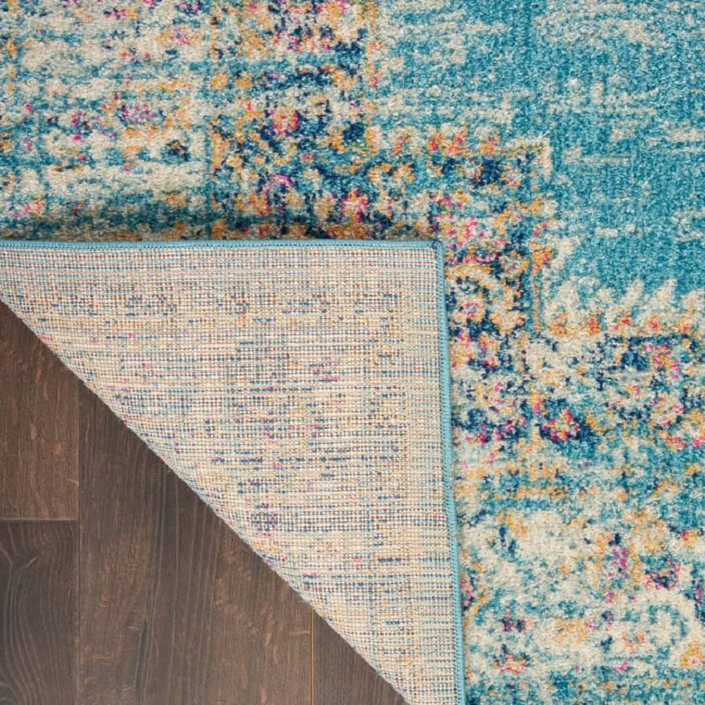 Nourison Bohemian Persian Rectangle Area Rug Passion Light Blue PSN03 Made In Turkey