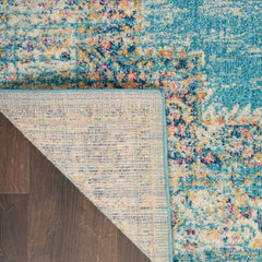 Nourison Bohemian Persian Rectangle Area Rug Passion Light Blue PSN03 Made In Turkey